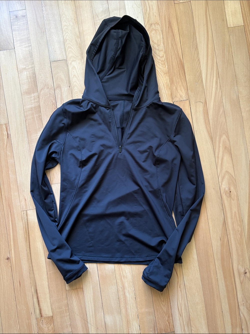 Athleta Black Men's Hooded Swim Rash Guard